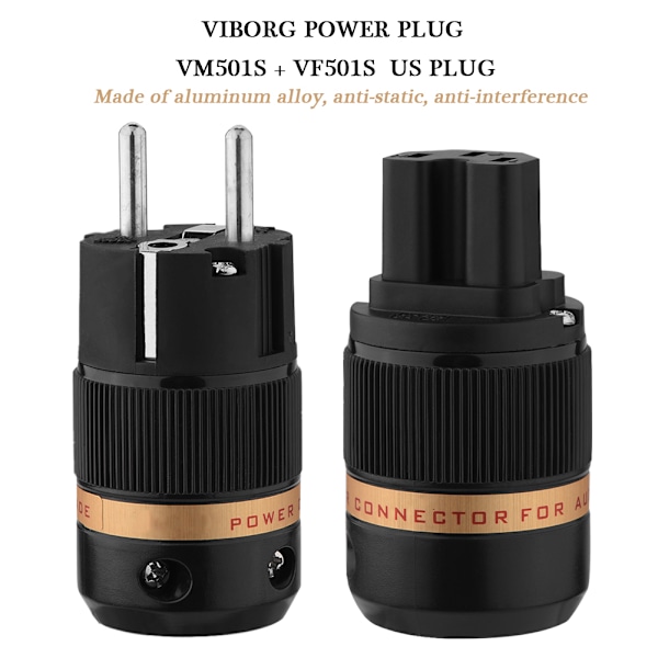 VE501s   VF501S VIBORG Aluminium Shell Pure Copper Power Plug IEC Connector