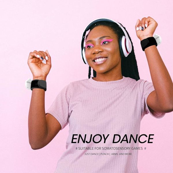 Danseband for Nintendo Switch håndleddsbånddeksel for Joycon armbåndsspill armbånd elastisk stropp danseband (hvit)