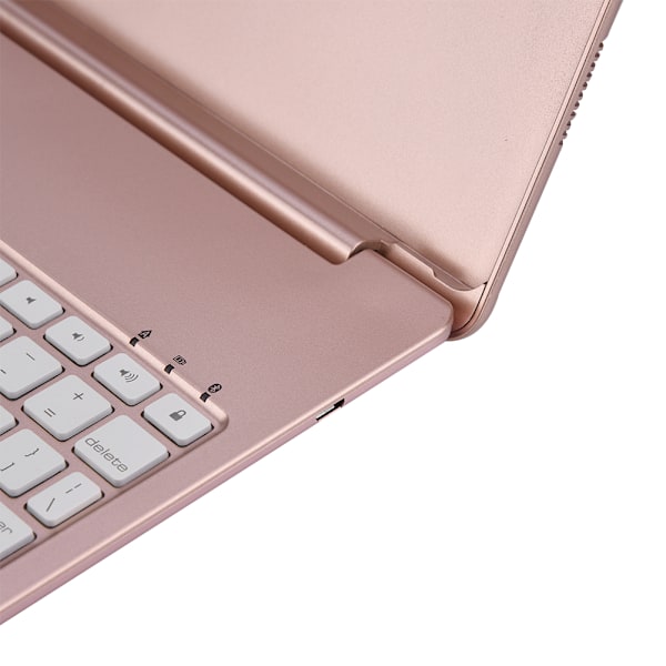 7-färgat bakgrundsbelyst Bluetooth trådlöst tangentbord med foliofodral för iPad Pro 10,5\" roséguld