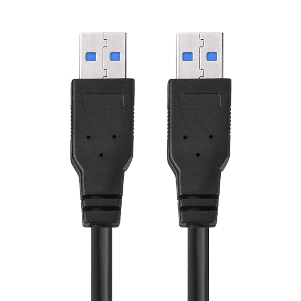 USB 3.0 A-han til A-han PVC datakabel - Super hurtig hastighed - Sort (1m)