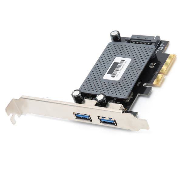 PCI‑E expansionskort Riser 4x till 2 typ‑A USB3.1 10 Gbps Express Adapter Controller-kort