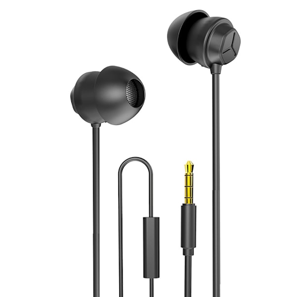 Kablede 3,5 mm soveøreplugger Stereo In-ear Anti-støy øreplugger