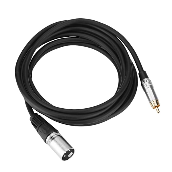 Högkvalitativ RCA-hane till XLR-hane mikrofonkabel ljudkabel (silverplugg 3 m)