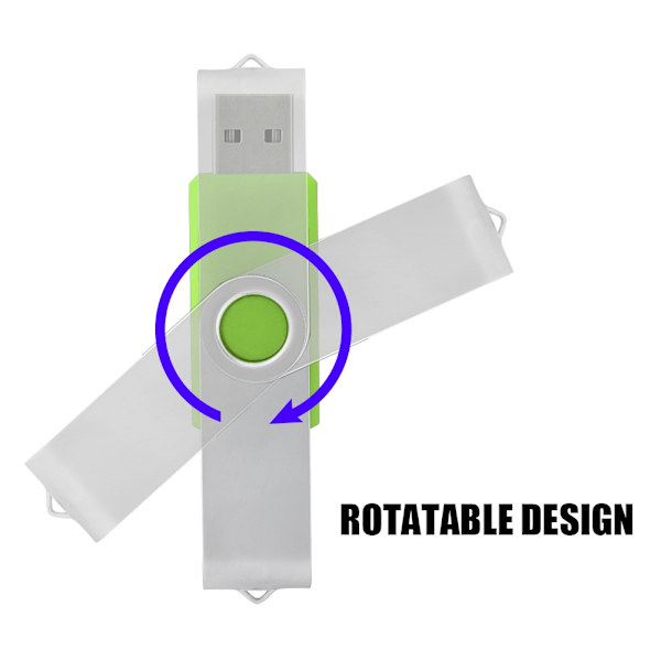 Pyöritettävä karkkivärinen USB 2.0 -muistilaite Peukalo Flash-asema U-levy (Vihreä 16G)