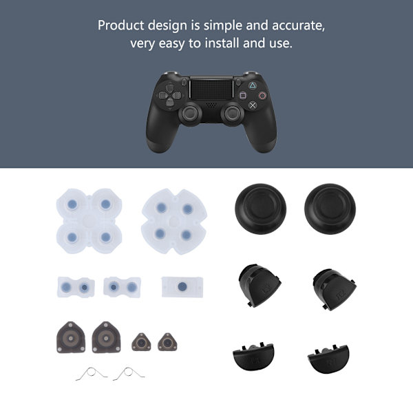 Ersättningsknapp/Pad för PS4 Gamepad med skruvmejsel