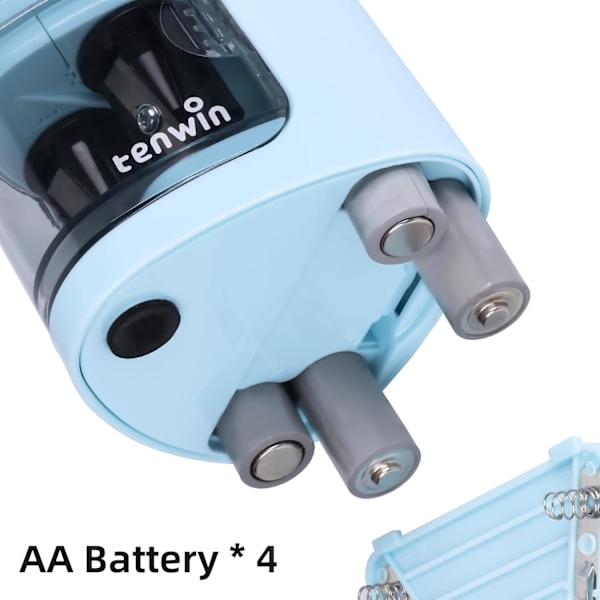Elektrisk pennvässare för färgpennor, batteridriven pennvässare för No.2 och 6-12mm pennor, dubbla hål för kontoret blue