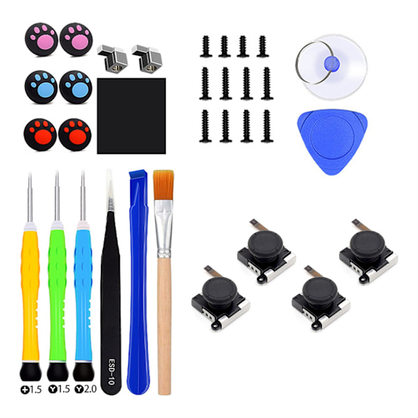 33 i 1 för Joycon Controller Reparationssats för Switch Joycon Joystick Ersättning Reparationsverktygssats