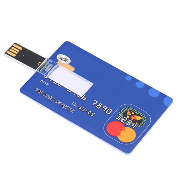 Kortformet U-disk, enkel og unik USB-flashdrev til dataopbevaring og filoverførsel (32 GB)