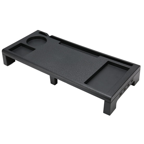 Monitorhöjare Stativ 3 USB-utgång Ergonomisk Stark Plast Enkel Montering Skrivbordsstativ för Laptop Skrivare TV