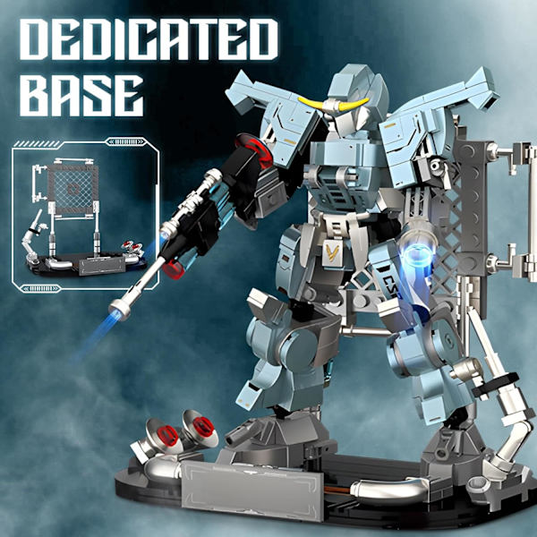 Ice Mech Byggemodel Legetøj til Børn, Cool Joint Bevægelig Mech Display Sæt med Eksklusiv Display Stand, Fødselsdagsgaver til Drenge 8-12（428PCS）