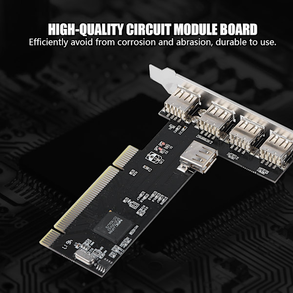 480 Mbps höghastighets T-typ PCI till USB-förlängningskort modul adapter 5 x USB 2.0-port