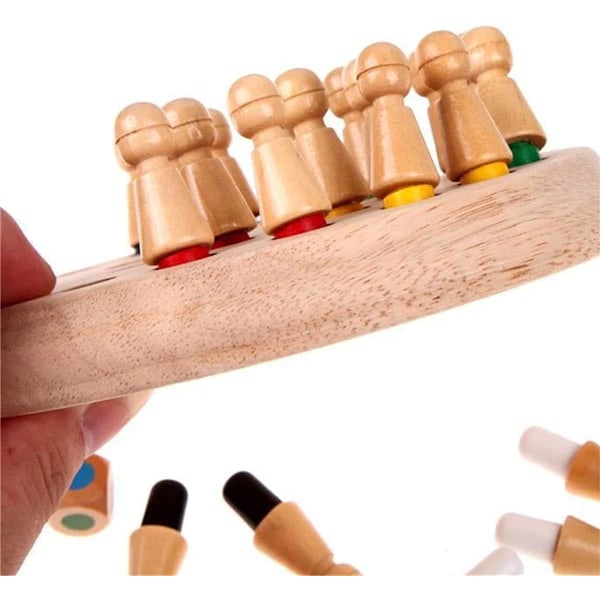 Trespill for hukommelse, Trespill for hukommelse med pinner, Trespill for hukommelse, Utdannende brettspill for flere spillere, Familiespill