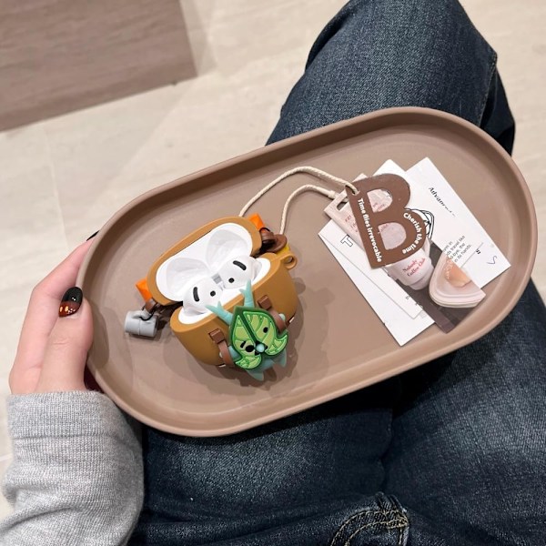 Etui for AirPods 4. generasjon [2024], for Airpods 4 Søtt tegneserie-silikonørepropp-etui med nøkkelring for gutter og jenter