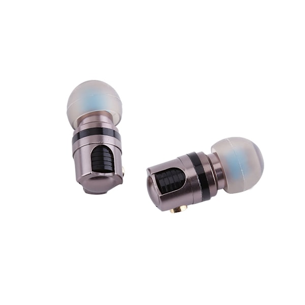 Universal In-Ear Avtakbar Design Stereo Musikk Øretelefoner med Mikrofon for Smartphone Gun-Gray