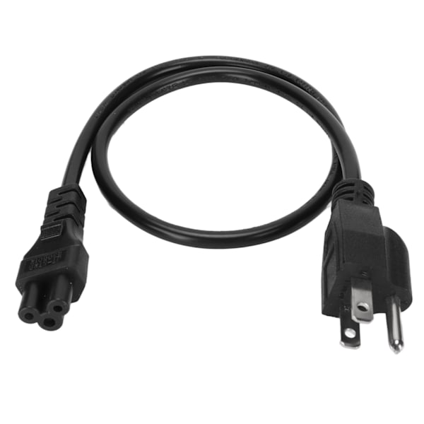 0,6 m bärbar dator strömkabel Nema 5-15P hane till IEC320 C5 hona bärbar dator strömkabel för 3-polig bärbar dator AC-adapter 100-240V