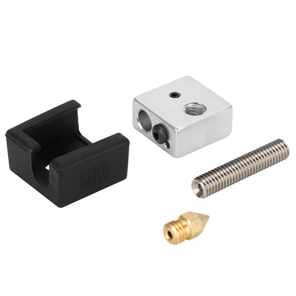 Til Anet   MK8 3D-printertilbehør Varmeblok   0,4 mm dyse  Rør  Silikoneovertræk