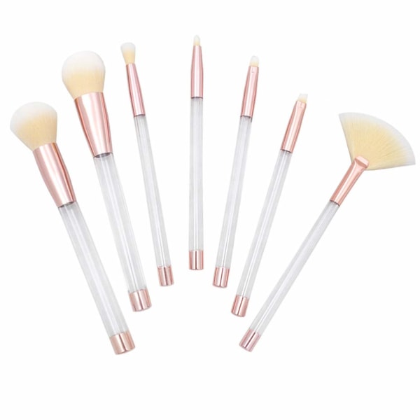 7 stk Glitter Makeup Børster Sæt DIY Quicksand Håndtag Makeup Børste til Foundation Powder Concealer Blush med tomt håndtag sandbørster（style 5）