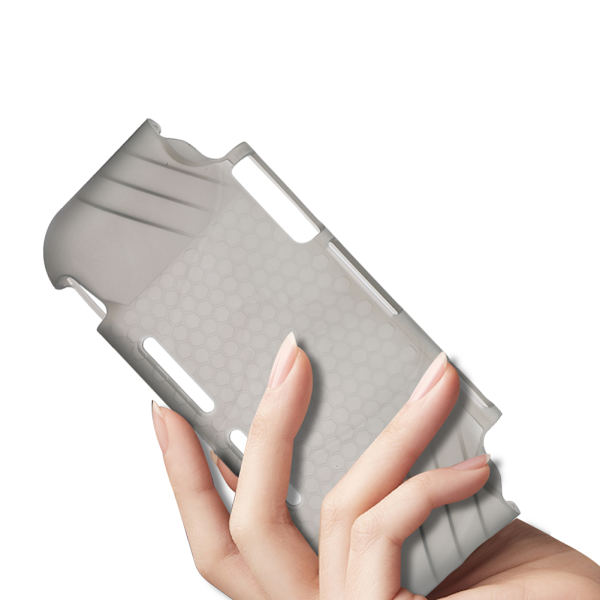 TPU-skyddande fodral med joystick-knapplock för Switch Lite-spelkonsol - Grå