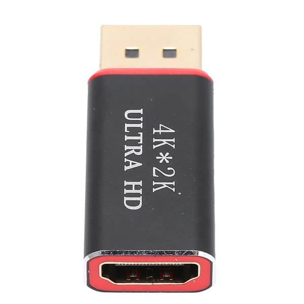 4K DP han til HD multimedia interface 1.4V hun adapter guldbelagt konverter sort