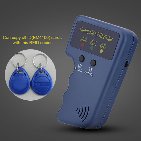 125KHz Bärbar Handhållen RFID ID-kortskopieringsläsare / Skrivare Duplikator
