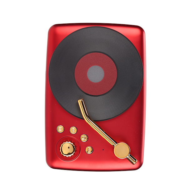 Retro Bluetooth-kaiutin 5W Retro Ladattava kannettava langaton kaiutin kotiin asuntolaan keittiöön punainen