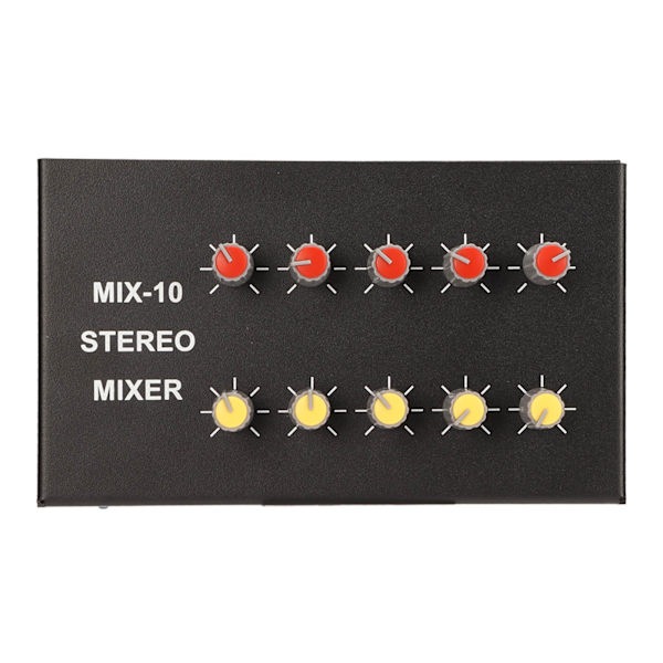 Stereo Mixer Professionel 2 Indgange 10 Udgang 3,5 mm Interface Digital Lydmikserkonsol til Optagelse Live Streaming
