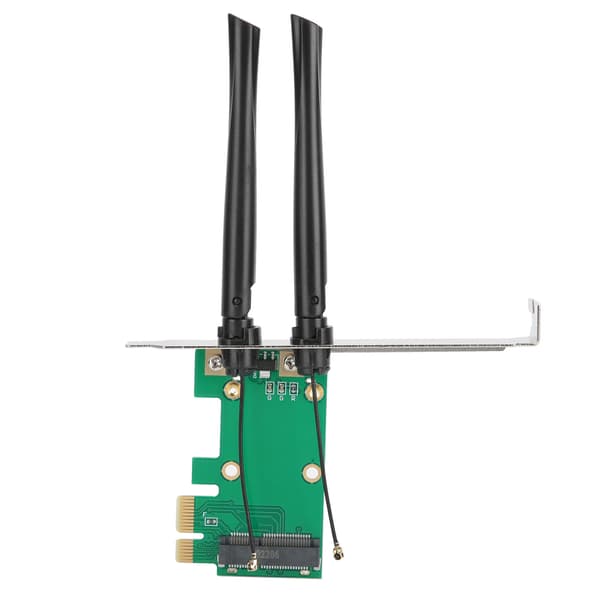 Mini PCIE til PCIE Adapterkort Trådløs Wifi Desktop Computer Netværkskonverter (2DB Antenne)