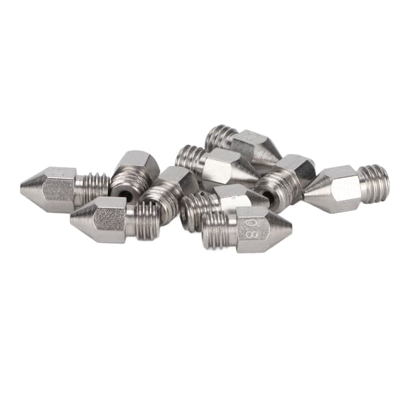 10 stk. 3D-printerdyser MK8 rustfrit stål 1,75 mm ekstruder printhoveddele tilbehør 0,8 mm