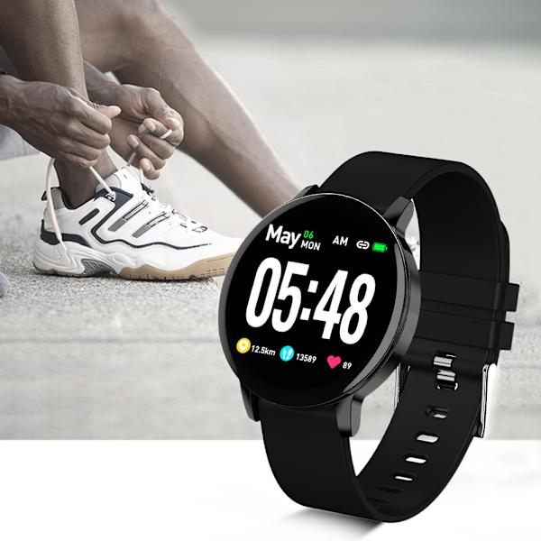 1,3 tommer Bluetooth Smart Armbånd Træning Hjertefrekvens Overvågning (Sort)