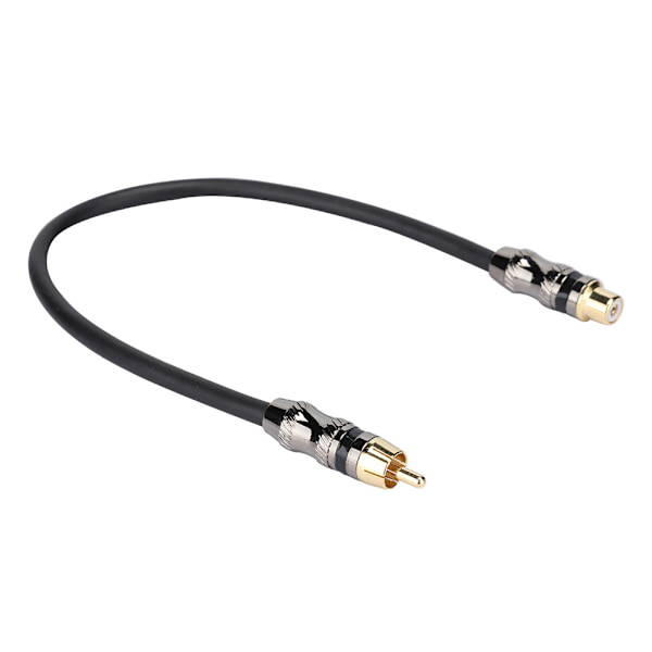 RCA han til RCA hun adapter konverter HiFi-grade tabsfri transmission lydkabel (sort)