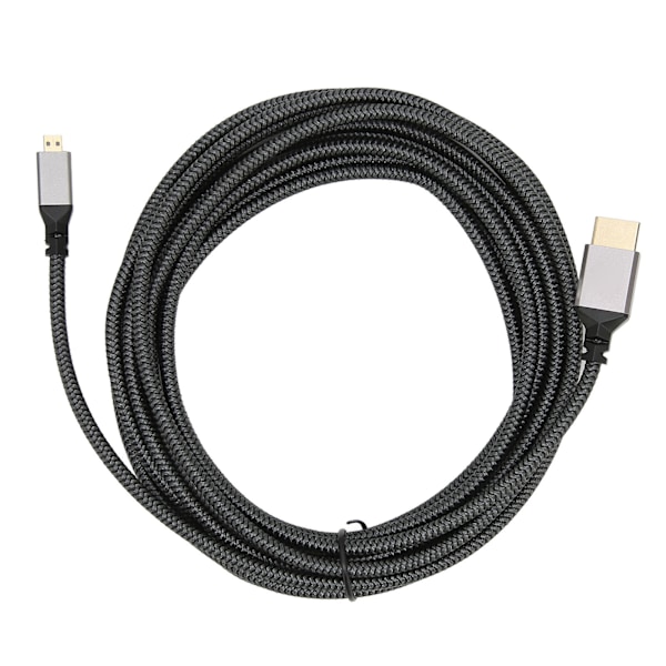 4K HD Multimedia Interface-kabel han til han 18 Gbps høj hastighed 4K 60Hz HD strikket mikro HD Multimedia Interface-adapterkabel 5 meter