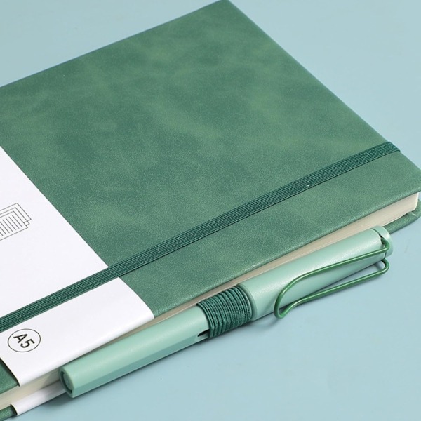 200 Siders A5 Linjeret Notesbog Journal, PU Læder Hardback Notesbøger 100 Ark 5.9'' X 8.46'' Fortykkede Klassiske med Pen Loop Notesbog