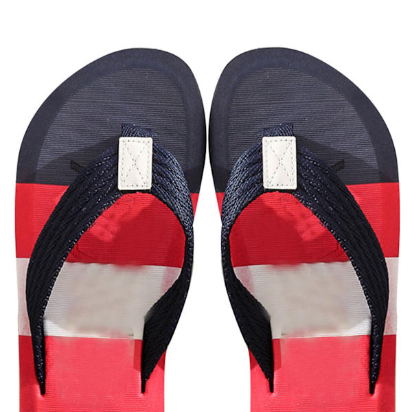 Herr Flip Flops Snabbtorkande Andningsbar Halkfri Mjuk EVA Ergonomisk Strand Thong Sandaler Dark Blue 41