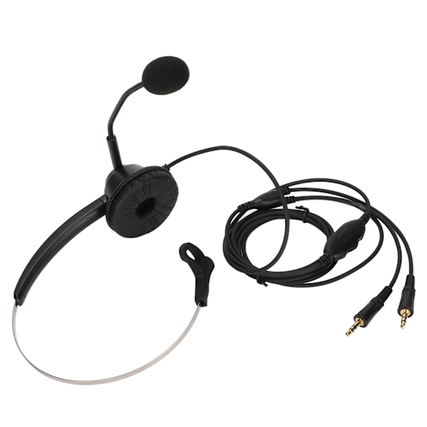 H360PCVA 3,5 mm PC-headset forretningshodetelefoner Monaural-hodetelefoner med volumkontroll for webinar-kontor-klasserom-hjem