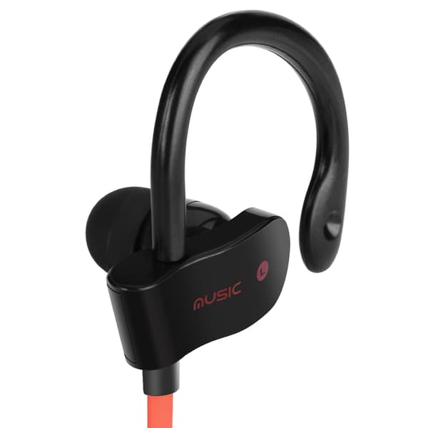 Trådløse Bluetooth-hovedtelefoner Stereo Sport Headset Earphone til iPhone Android Phone Rød