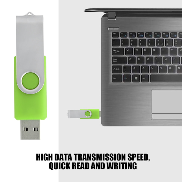 Pyöritettävä karkkivärinen USB 2.0 -muistilaite Peukalo Flash-asema U-levy (Vihreä 16G)