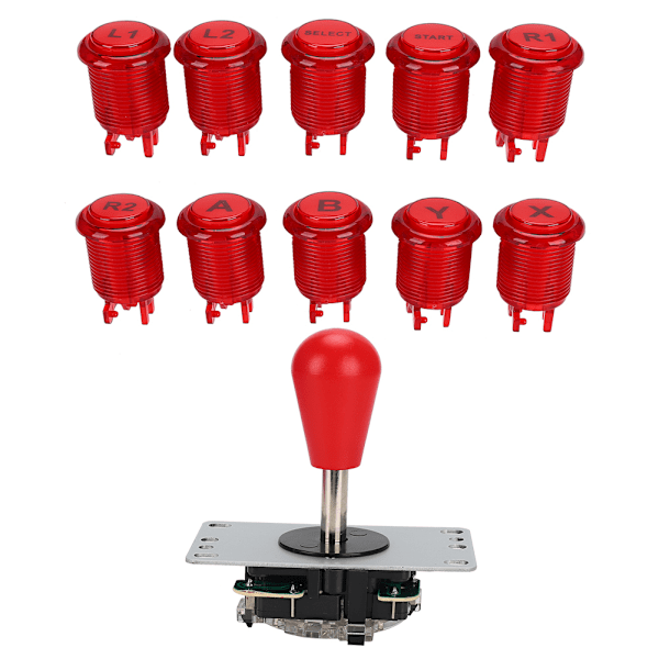 CY-822C DIY Arcade Game US-knappar Joystick Rocker Controller Kit utan ljus för Rapsberry Pi/PCRed