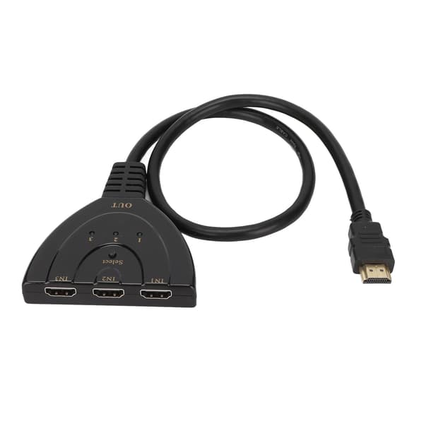 3x1 Switch Splitter Hög Upplösning HD 4K 1080P HD Multimedia Interface Switcher för PS3 Kabelbox