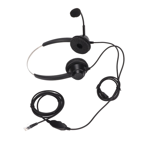 Kundeservice Headset Støjreducerende RJ9 Stik Binaural Kablet Telefon Hovedtelefon med Mikrofon til VOIP Telefoner