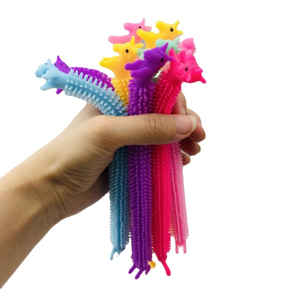 Sensoriska leksaker för barn Söt djuransikte, taktil stimulering, hand-öga-koordination, texturerat elastiskt silikon, roligt för flickor och pojkar 6 st