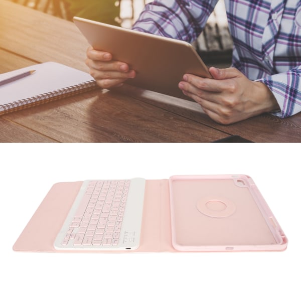 Tastatur etui med blyantholder til IOS Tablet Air4 10,9 tommer til IOS Tablet Air5 10,9 tommer Tablets 32,8ft Tablet etui Pink