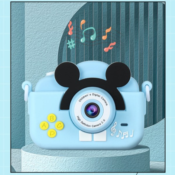 Barnkamera, HD-video digital videokamera för toddler med 32 GB SD-kort, julklappar för pojkar och flickor för barn (gul)