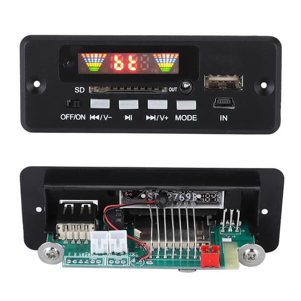 02EBT-DX Bil Håndfri Opkald Dekoder Board Bluetooth Fjernbetjening (Sort)