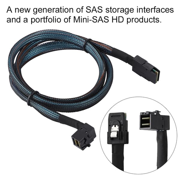 Cabledeconn HD SFF-8643 TIL SFF-8087 Mini SAS Server Dataoverførselskabel 0,8M