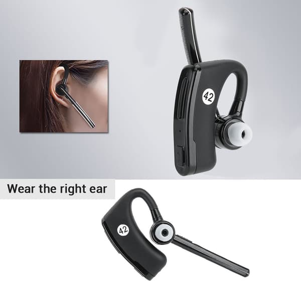 K-Shape Structure Single Bluetooth Wireless Ear Hook Walkie Talkie Headset Two Way Radio Headse