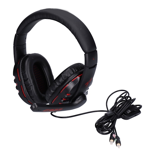 SOMiC G923 Gaming Headset med mikrofon og splitterkabel Stereo 3,5 mm stik Spil Hovedtelefon til PC Bærbar