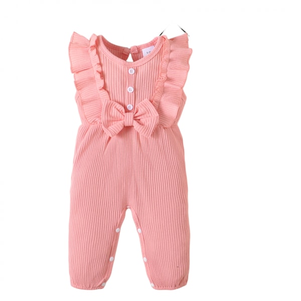 Nyfødt Baby Pige Tøj Heldragt Jumpsuits Tøj Kortærmede Rompers Sommer Tøj til Baby red 6-12M