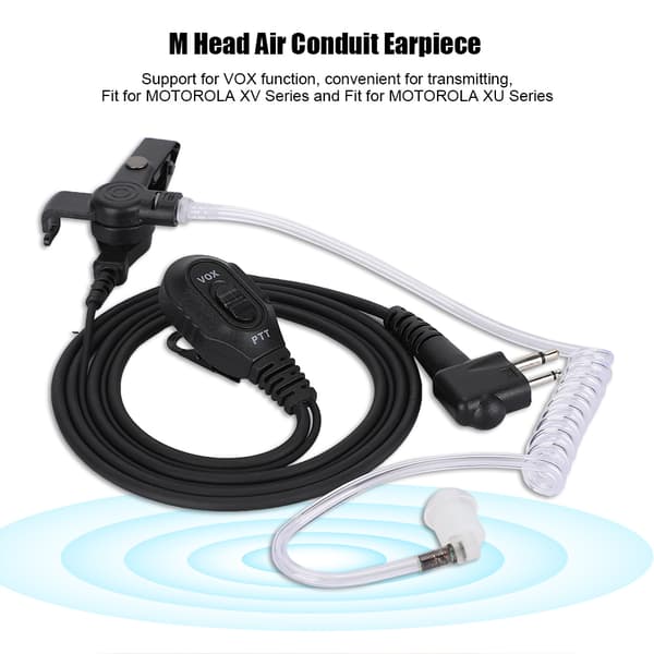 M Head Air Conduit Headset Earpiece Earphone Support for VOX Function Fit for Motorola