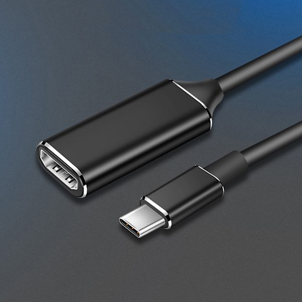 USB C Typ C till HDMI-telefonprojektionsskärm, högupplöst transverterkonverterkabel, 4K30Hz