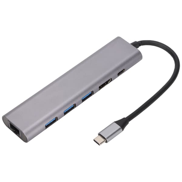 Dockingstation 5 i 1 Type C til High Definition Multimedia Interface USB-port 5 Gbps hurtig transmissionshub